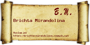 Brichta Mirandolina névjegykártya